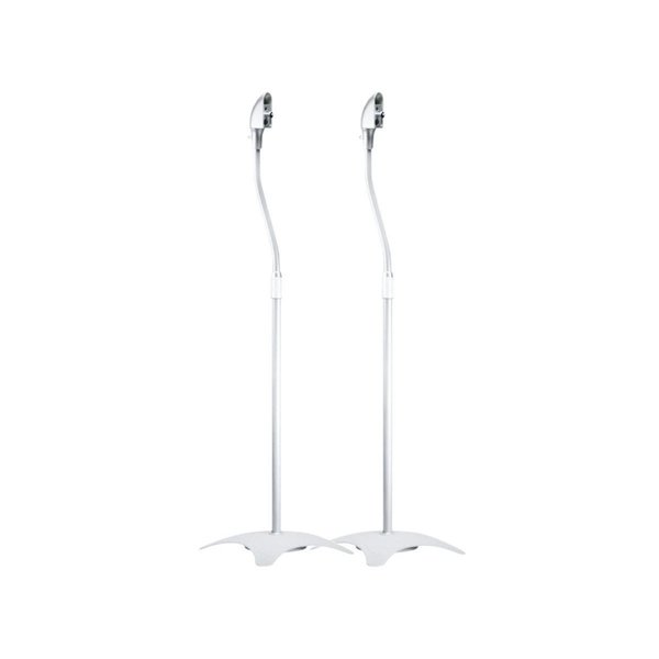 Adjustable Height 5 lb. Capacity Speaker Stands (Pair)_ Silver
